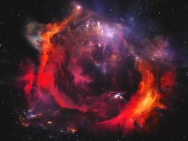 Nebel und Sternenraum glühender mysteriöser Universum Galaxie Kosmos foto