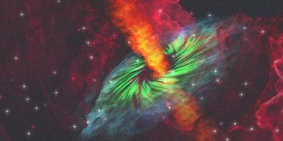 Kosmos Galaxie Löcher Universum und Schwarzes Loch über Stern auf Schwarz foto