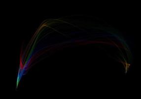 abstrakte Regenbogen-Overlays Texturen Fantasy elegant mit holografischem, natürlichem buntem Regenbogen auf dunklem Schwarz. foto