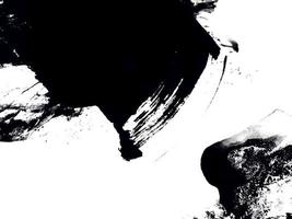 abstrakter Tintenstrich für Grunge-Design-Elemente. schwarzer Pinselstrich Textur auf weißem Papier. handgezeichnete Illustrationsbürste für schmutzige Textur.