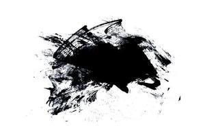 Sammlung Zusammenfassung von Tintenstrich und Tintenspritzer für Grunge-Design-Elemente. schwarzer Pinselstrich und Splash-Textur auf weißem Papier. handgezeichneter Illustrationspinsel für schmutzige Textur