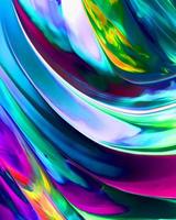 Hintergrunddesign von gemalter Acrylölfarbe flüssiger flüssiger Farbe, die Farben des Regenbogens mit Kreativität und moderner Grafik mischt