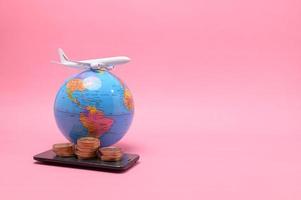 Transport und Tourismus mit dem Flugzeug auf der ganzen Welt foto