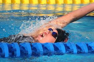 belgrad, serbien, 2007 - schwimmmeisterschaft beim europäischen olympischen jugendfestival. Das Festival ist ein alle zwei Jahre stattfindendes Multi-Sport-Event für Jugendsportler aus 48 Mitgliedsländern. foto