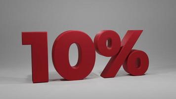 10 Prozent Rabatt für den Verkauf Ihres Artikels auf dem Marktplatz, 3D-Rendering 10 Prozent Rabatt