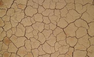 Boden durch Trockenheit rissig. Trockenzeit lässt den Boden austrocknen und reißen foto
