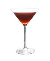 Cocktail aus Kirschsaft auf weißem Hintergrund foto