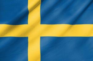 Stoffflagge von Schweden foto