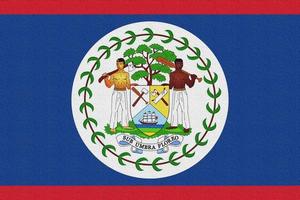 Abbildung der Nationalflagge von Belize foto