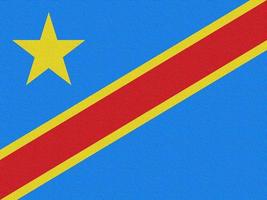 Abbildung der Nationalflagge des Kongo foto