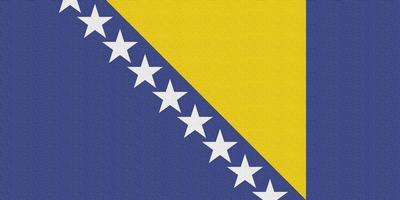 Abbildung der Nationalflagge von Bosnien und Herzegowina foto