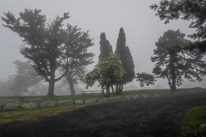 Nebel über dem See Minnewaska foto