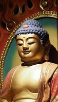 Buddha-Figur. buddhistische Skulptur. Bilder des chinesischen Buddhas foto