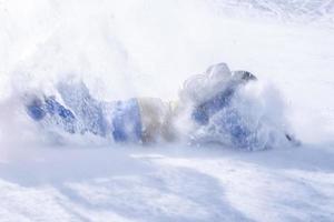 Skifahren und Gefahren auf Pisten. gudauri. Kaukasus foto