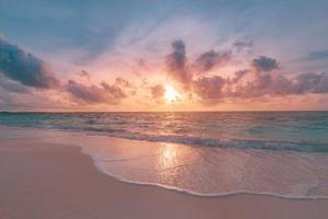 Nahaufnahme Meer Sandstrand. Panorama Strandlandschaft. inspirieren foto