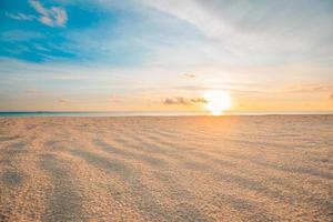 Nahaufnahme Meer Sandstrand. Panorama Strandlandschaft. inspirieren foto