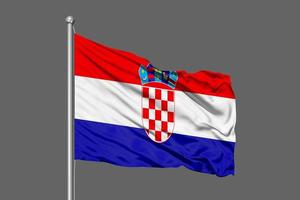 Kroatien wehende Flagge foto