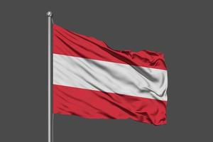 Österreich wehende Flagge Illustration auf grauem Hintergrund foto