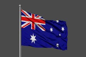 Australien wehende Flagge Illustration auf grauem Hintergrund foto