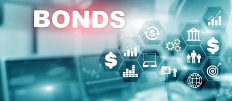 Anleihenfinanzierung Banktechnologie-Geschäftskonzept. elektronisches Online-Handelsmarktnetzwerk foto