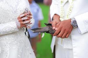 javanisches Hochzeitskleid, Hochzeitszeremonie foto