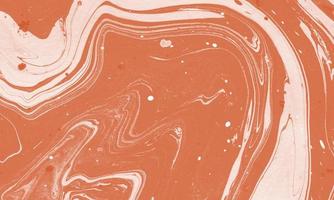 flüssiger Marmormalerei-Hintergrunddesign mit orangefarbener Farbe foto