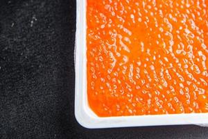 Roter Kaviar Forelle oder Kumpel Lachs Gesunde Mahlzeit Nahrung Pescetarische Ernährung foto