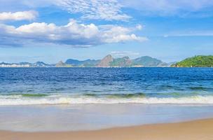 Flamengo Strandpanoramablick und Stadtbild Rio de Janeiro Brasilien. foto