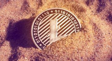 Litecoin digitale Kryptowährungsmünze foto
