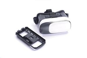 VR-Box Virtual-Reality-Brille isoliert auf weißem Hintergrund foto