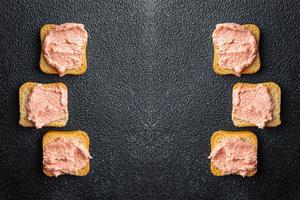 Lodderogen Kaviar Smorrebrod Sandwich Essen Hintergrund