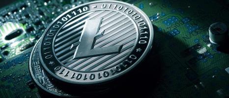 Litecoin digitale Kryptowährungsmünze foto