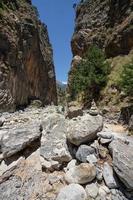 Trekking in der Samaria-Schlucht auf der Insel Kreta, Griechenland. foto