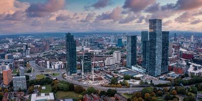 Luftaufnahme von Manchester City in Großbritannien foto