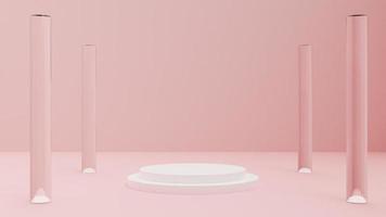 kosmetischer Hintergrund für kosmetische Produktanzeige Modeschönheit rosa süßer Ton foto