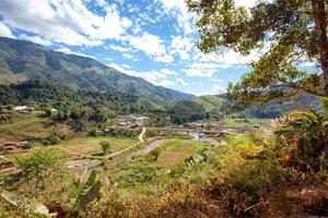 gesponnenes Dorf, Unterbezirk Dong Phaya, Bezirk Bo Kluea, Provinz Nan, Thailand foto