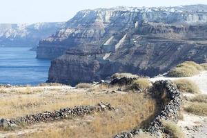 Weitläufige Landschaft mit Blick auf die Insel Santorini, Griechenland foto