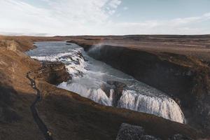 gulfoss wasserfall island foto