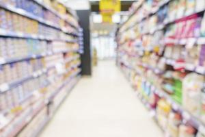 verschwommen vom Supermarkt-Hintergrund. foto