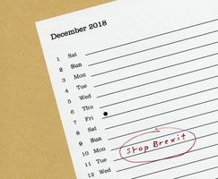 Brexit im Kalender stoppen foto