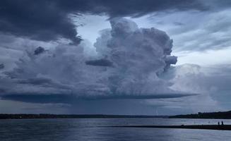 Präriegewitterwolken Kanada foto