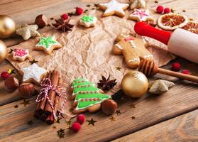 Weihnachten Ingwer und Honig bunte Kekse foto