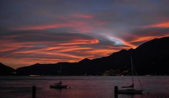 Hölle Sonnenuntergang Zeit foto