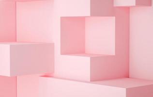 3D-Rendering Bühnenhintergrund, rosa Farbe foto