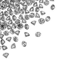Diamanten 3d in Komposition als Konzept foto
