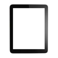 schwarzer Tablet-PC auf weiß foto