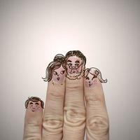 glückliche Fingerfamilie foto