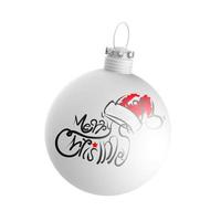 frohe weihnachten im ornamentball foto