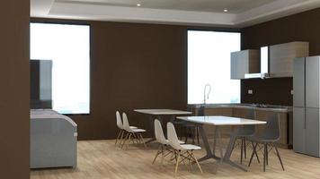3D-Rendering Büroküche Innenarchitektur foto