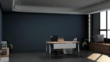 3D-Rendering Büroleiter minimalistisches Zimmer foto